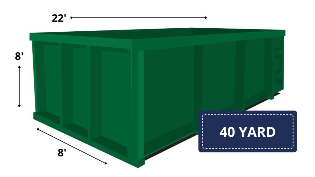 40 yard dumpster with dimensions